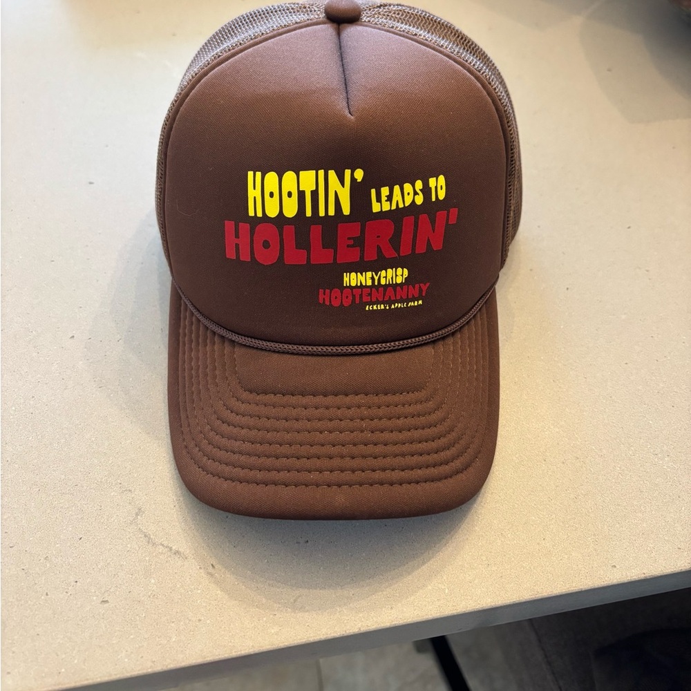 Hootin' Leads to Hollerin' Brown Trucker Hat -